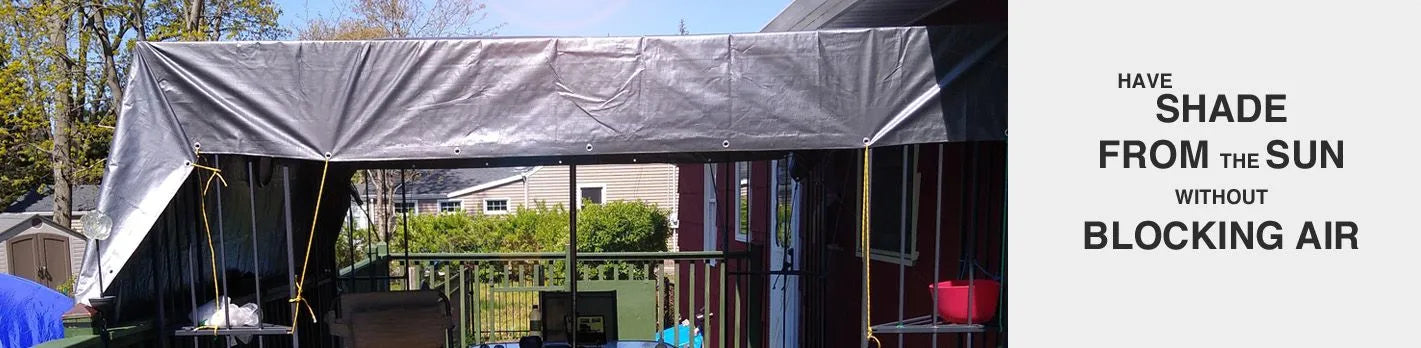 Heavy Duty Silver and Black Poly Tarps