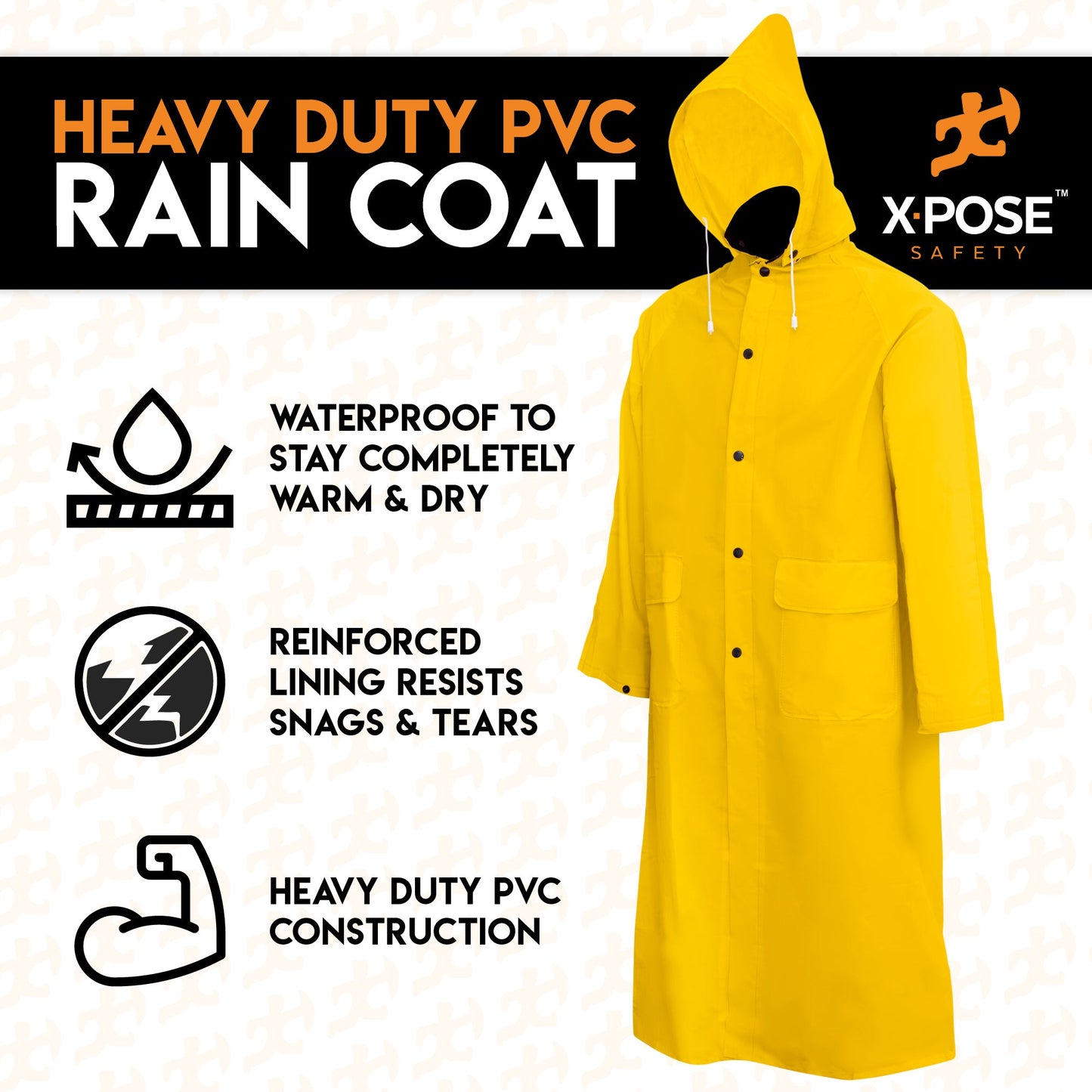Rain Coat With Detachable Hood