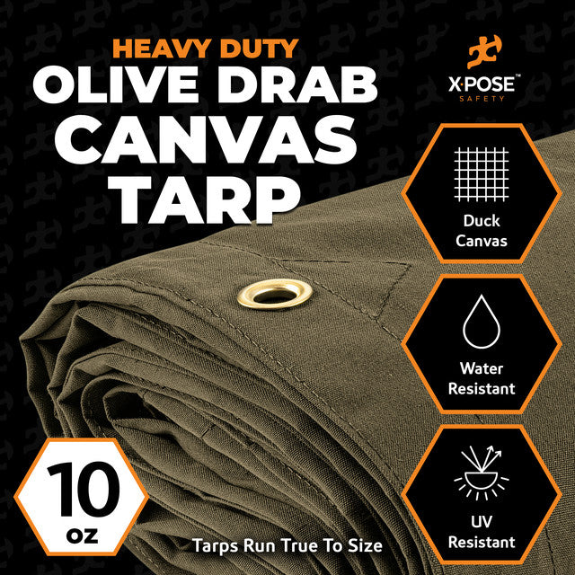 Olive Drab Canvas Tarps 10oz