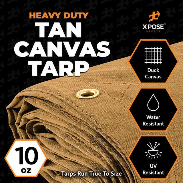 Tan Canvas Tarps 10oz