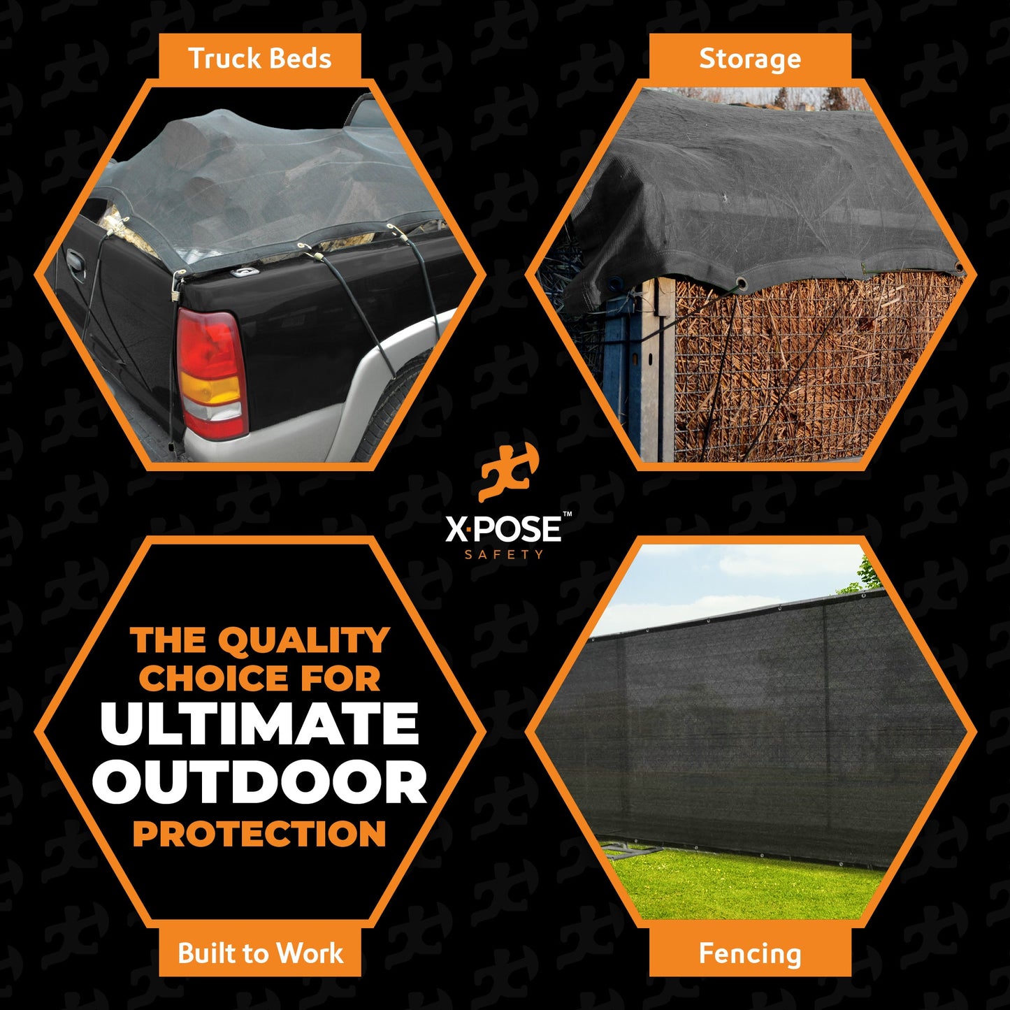 Black Mesh Truck Tarp