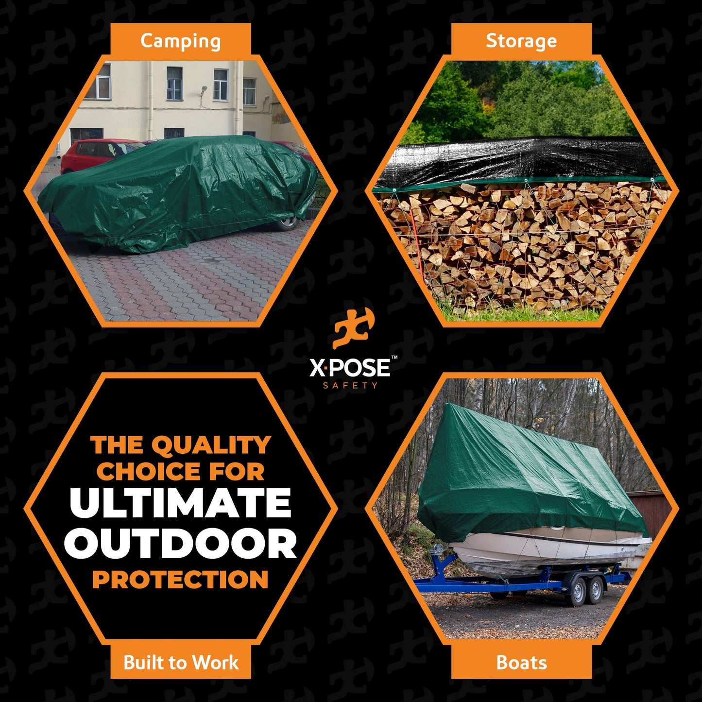 10 Mil Green Black Heavy Duty Poly Tarp