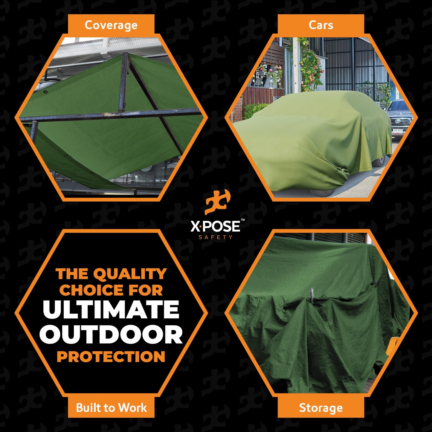 Green Canvas Tarps 10oz