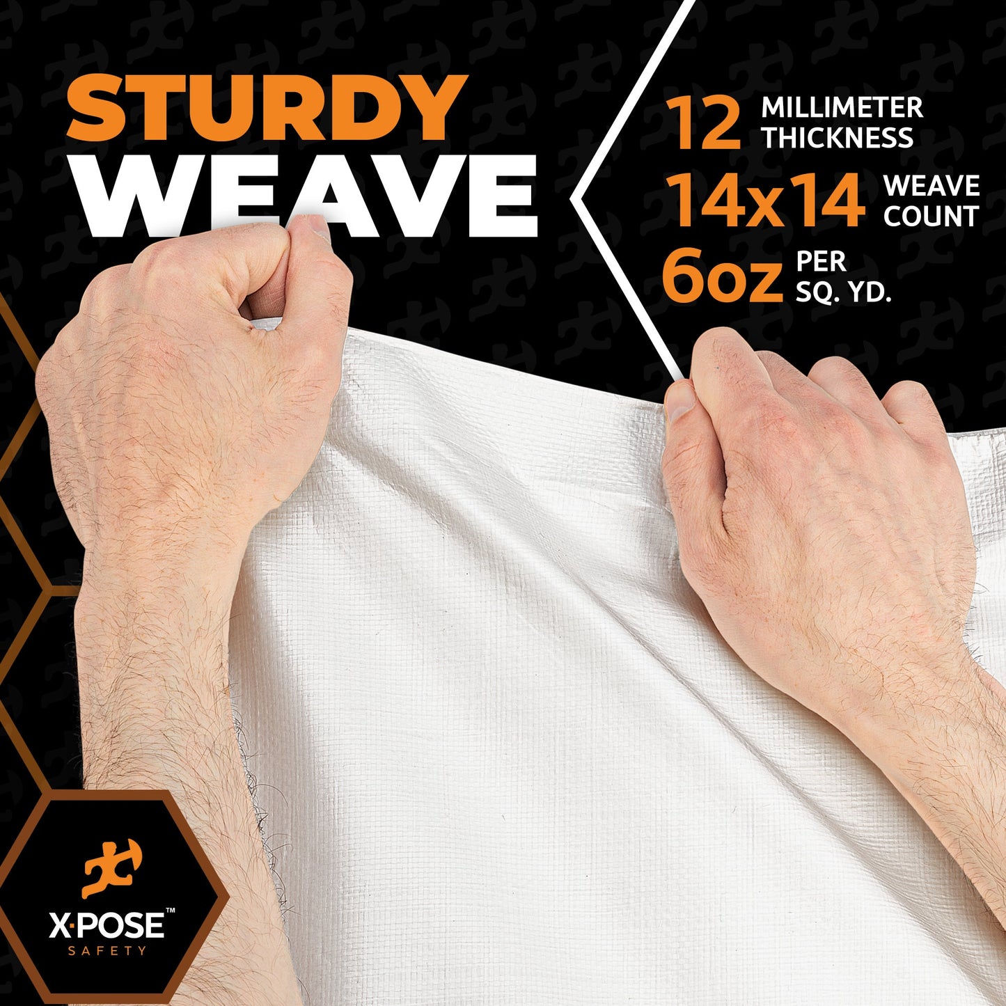 12 Mil White Extra Heavy Duty Poly Tarp