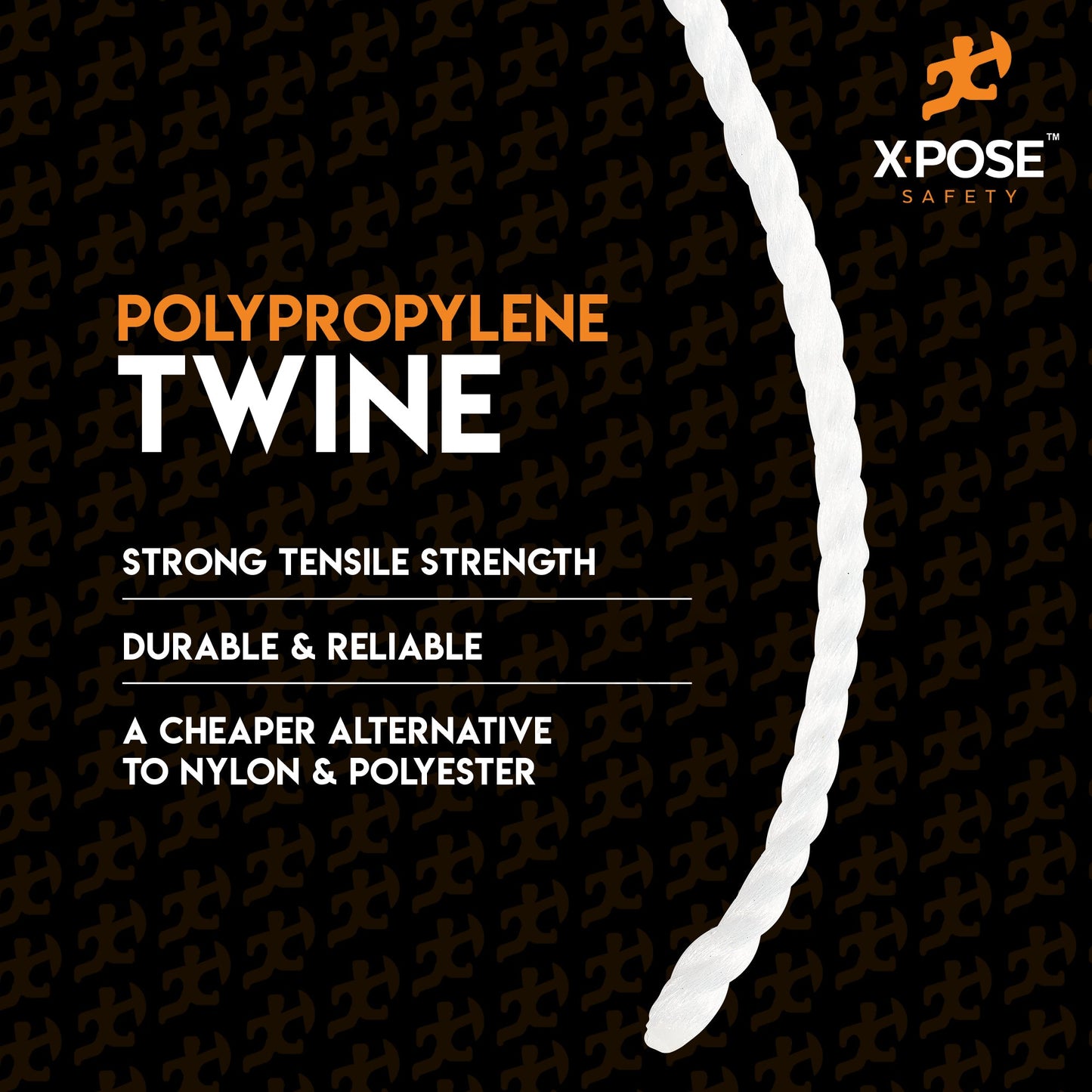 Parcel Twine - Polyester Cord Twine String 225' - Extra Strong Thick White String Spool