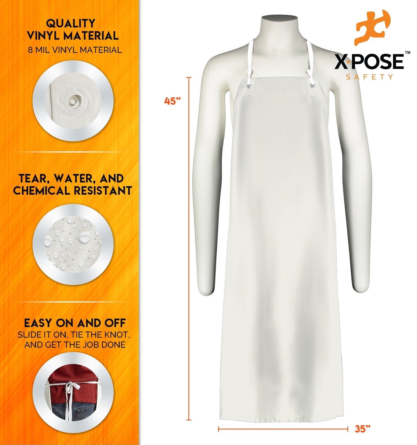 Vinyl Aprons 8 Mil