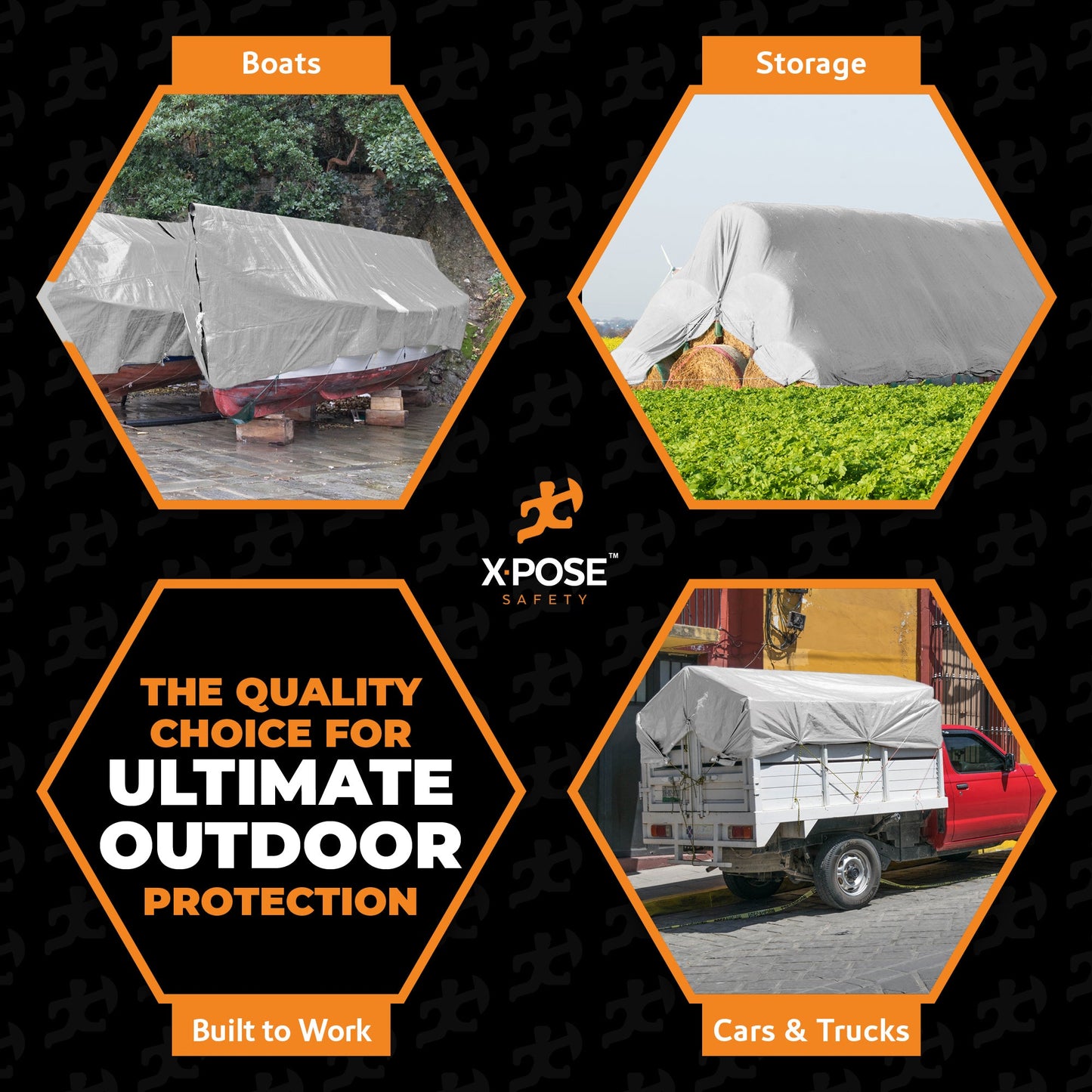 16 Mil Silver/Brown Super Heavy Duty Poly Tarp