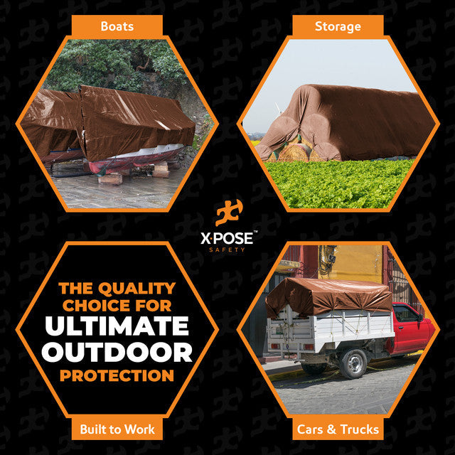 16 Mil Brown Super Heavy Duty Poly Tarp