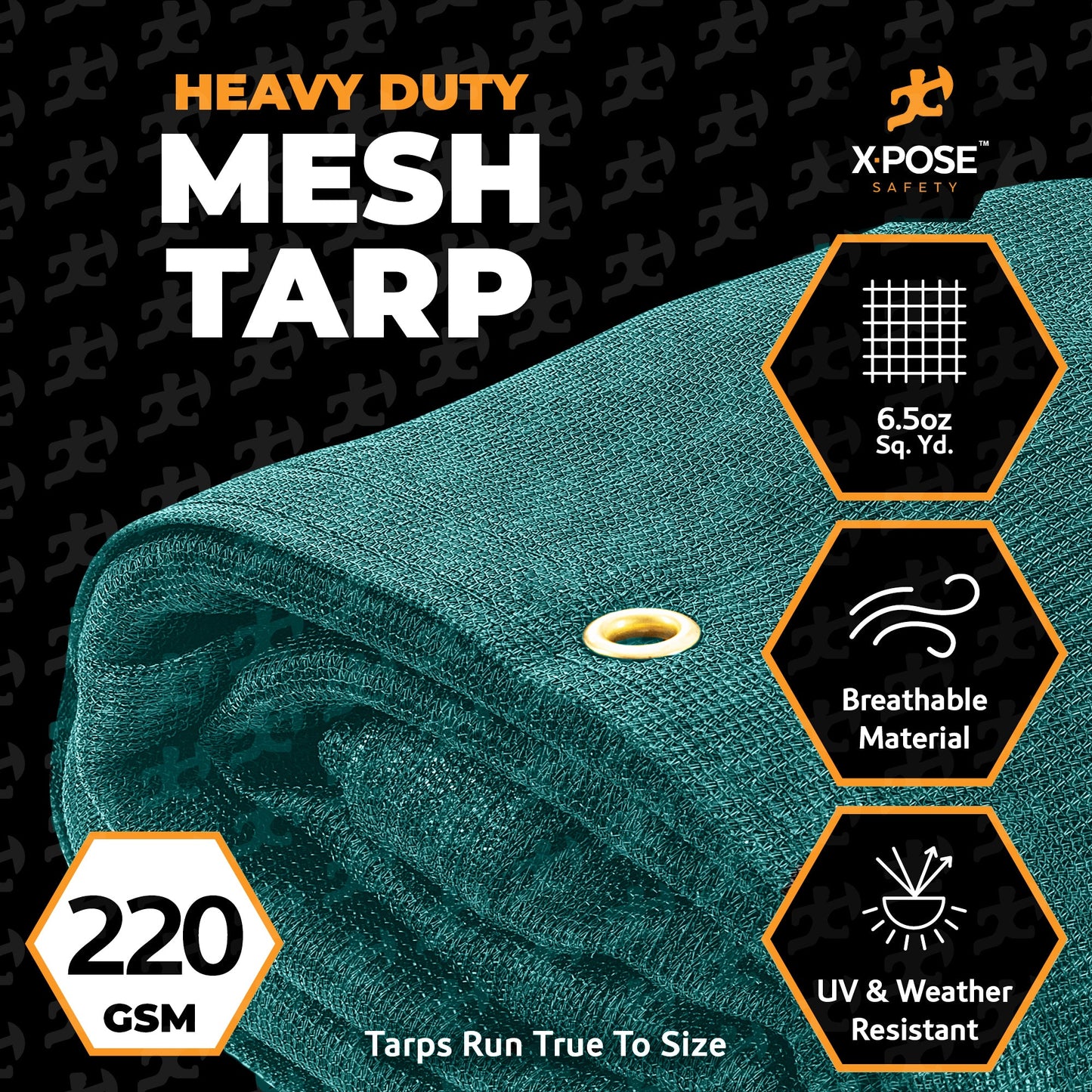 Green Mesh Truck Tarp