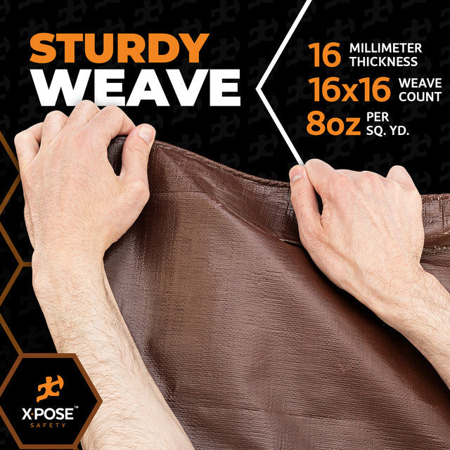 16 Mil Brown Super Heavy Duty Poly Tarp
