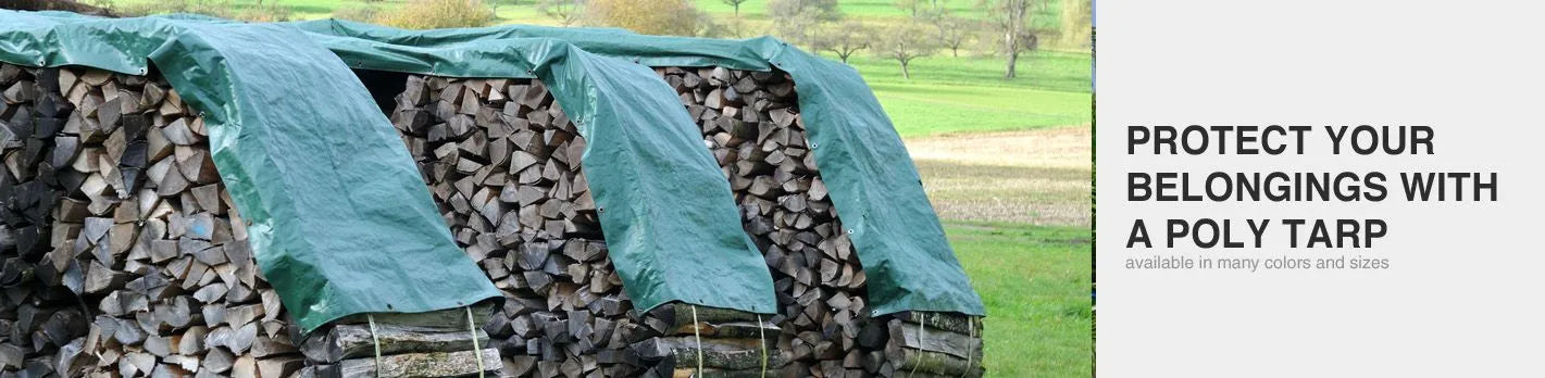 Heavy Duty Green and Black Poly Tarps
