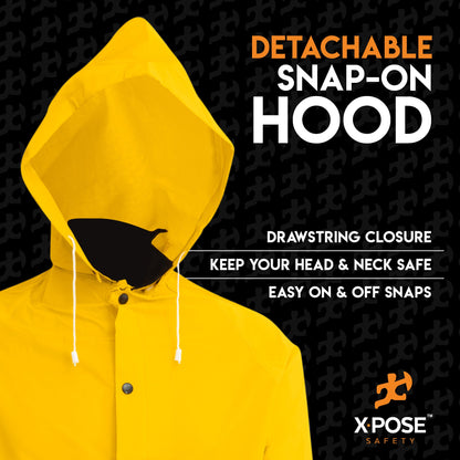 Rain Coat With Detachable Hood