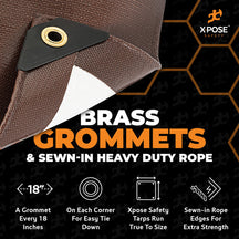 20 Mil Brown White Ultra Heavy Duty Poly Tarps