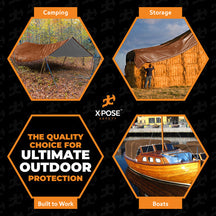 20 Mil Brown White Ultra Heavy Duty Poly Tarps