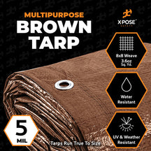 5 Mil Brown Poly Tarps
