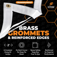 Clear Vinyl Fire Retardant Tarp 20 Mil