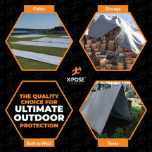 12 Mil Silver Extra Heavy Duty Poly Tarp