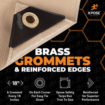 12 Mil Tan Extra Heavy Duty Poly Tarp