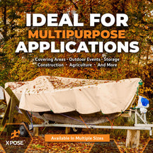 12 Mil Tan Extra Heavy Duty Poly Tarp