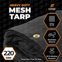 Black Mesh Truck Tarp