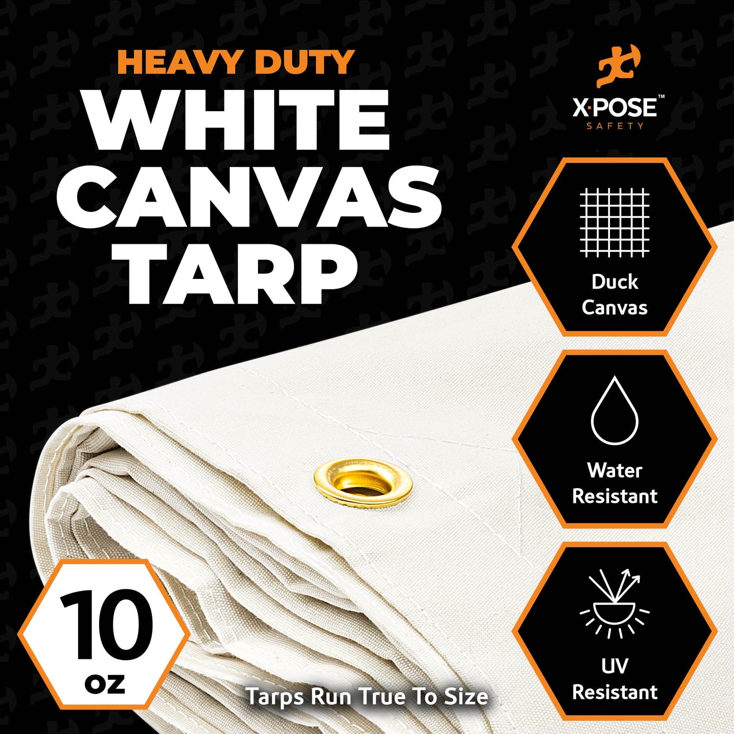 White Canvas Tarps 10oz