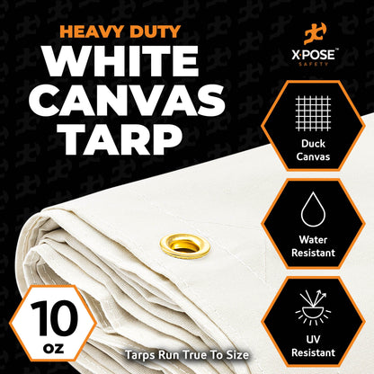White Canvas Tarps 10oz