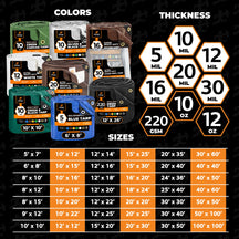 10 Mil Green Black Heavy Duty Poly Tarp