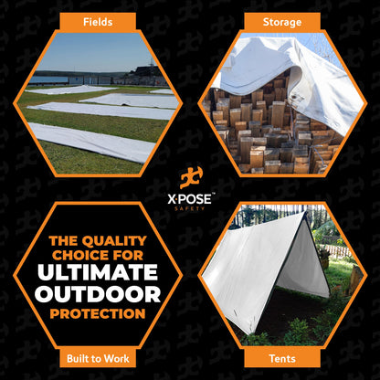 12 Mil White Extra Heavy Duty Poly Tarp