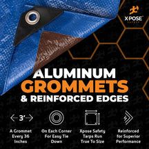 7 Mil Blue/Brown Heavy Tarp
