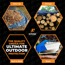 7 Mil Blue/Brown Heavy Tarp