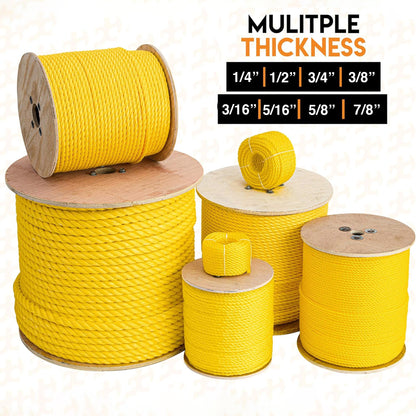 Yellow Twisted Poly Rope