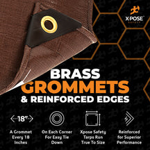 16 Mil Brown Super Heavy Duty Poly Tarp