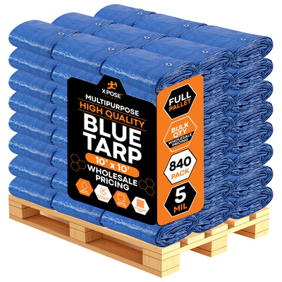 5 Mil Blue Poly Tarps Bulk Pallet