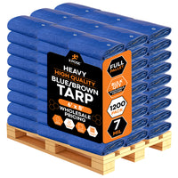 7 Mil Blue/Brown Heavy Tarp Bulk Pallet