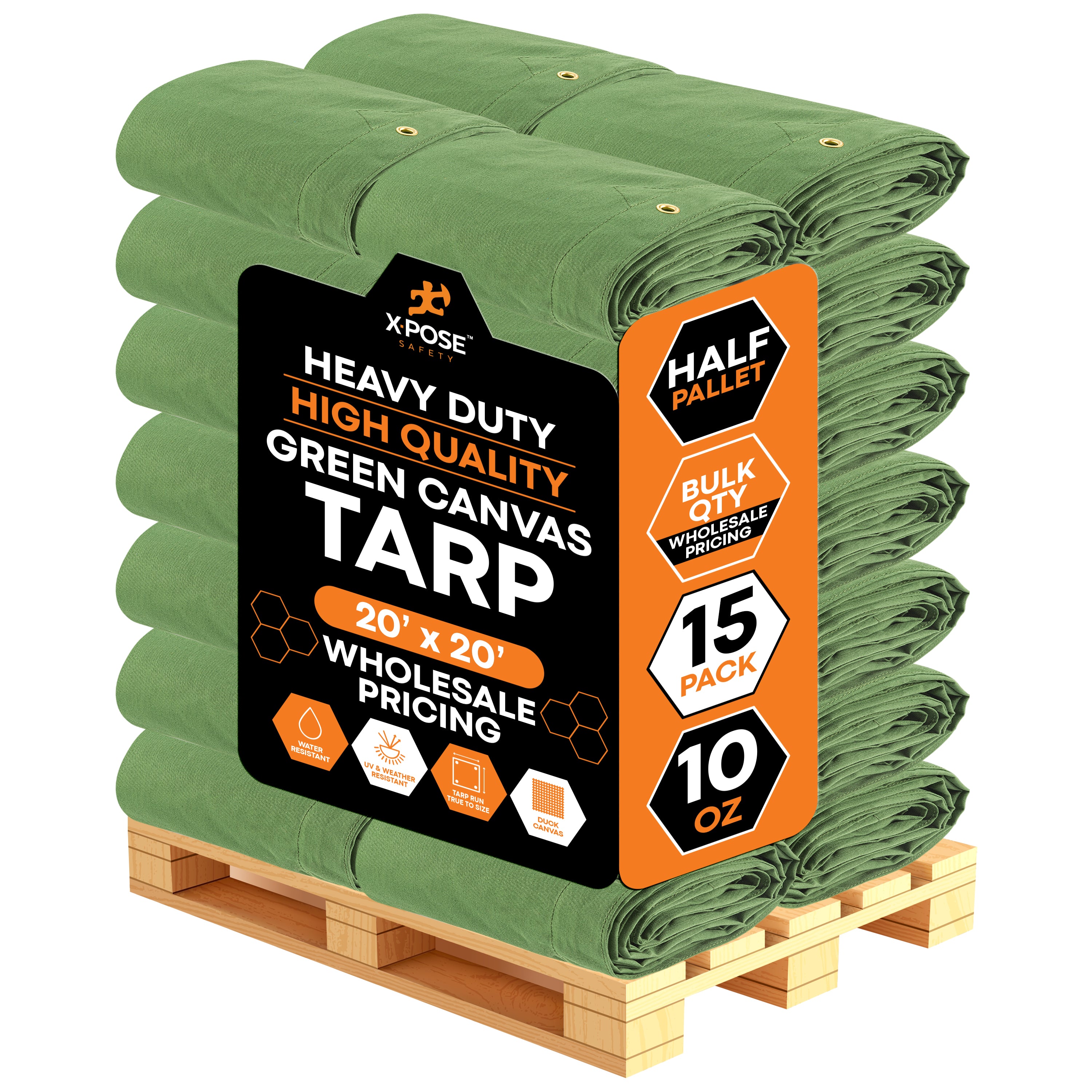 Green Canvas Tarps 10oz | Heavy-Duty Bulk Wholesale - The Tarps