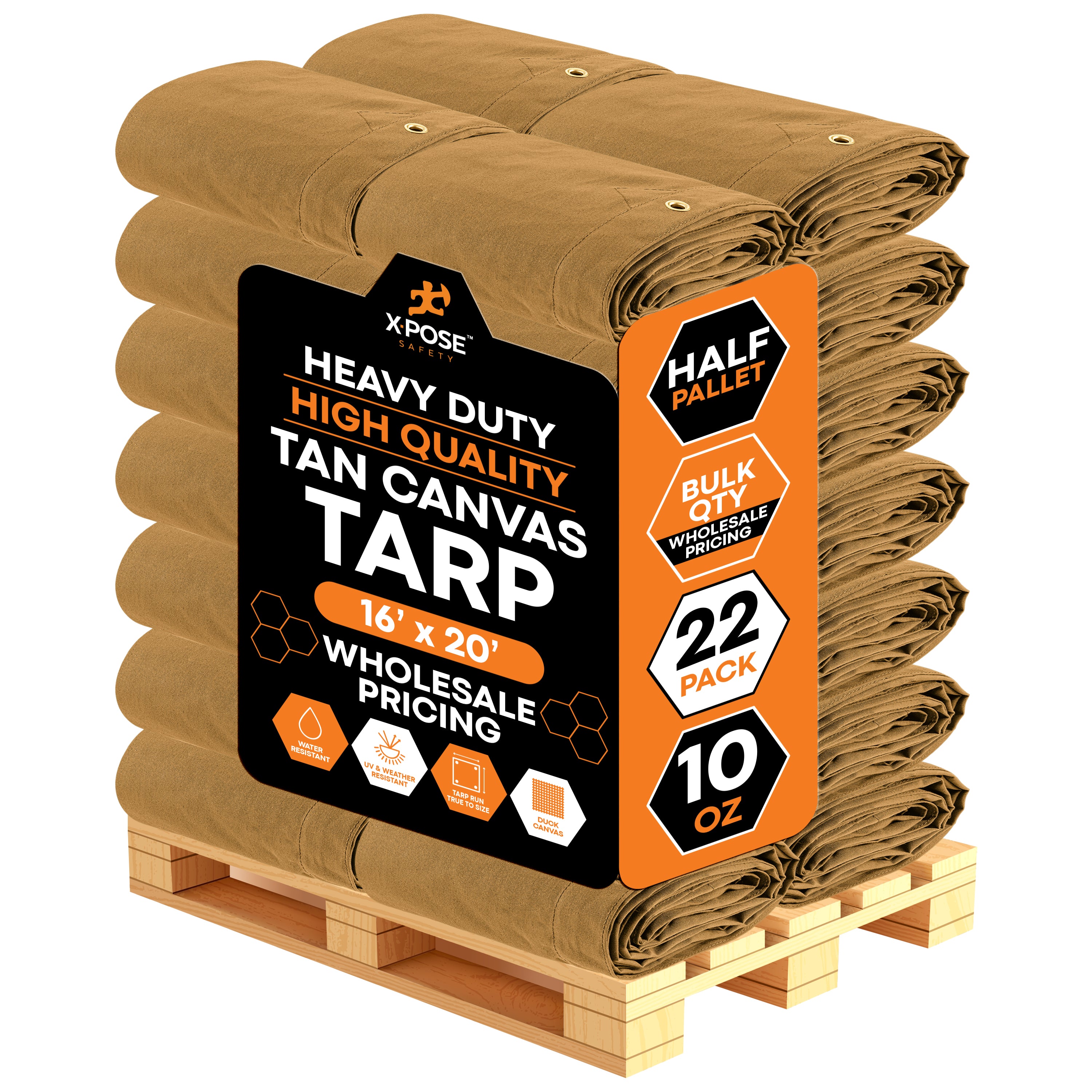 Tan Canvas Tarps 10oz | Bulk Wholesale Supply - The Tarps Wholesaler