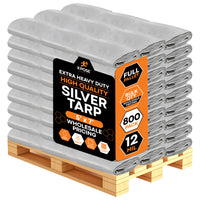 12 Mil Silver Extra Heavy Duty Poly Tarp Bulk Pallet