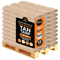 12 Mil Tan Extra Heavy Duty Poly Tarp Bulk Pallet