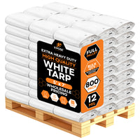 12 Mil White Extra Heavy Duty Poly Tarp Bulk Pallet